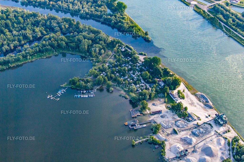 Camping an der Murgmündung | Luftbild: Camping an der Murgmündung in Steinmauern im Bundesland Baden-Württemberg in Deutschland. Foto: IMG_57972.jpg vom 16.06.2013 durch Werner Riehm/FLY-FOTO.de - Realisiert mit Pictrs.com