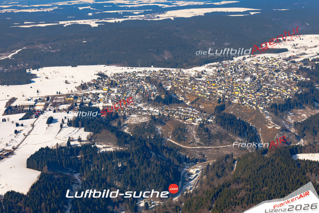 Das Luftbild der Stadt Nordhalben wurde 2018 vom Flugzeug heraus erstellt (keine Drohne) Aufnahmehöhe ca.400 Meter- hohe Auflösung für beste Druck-Qualität