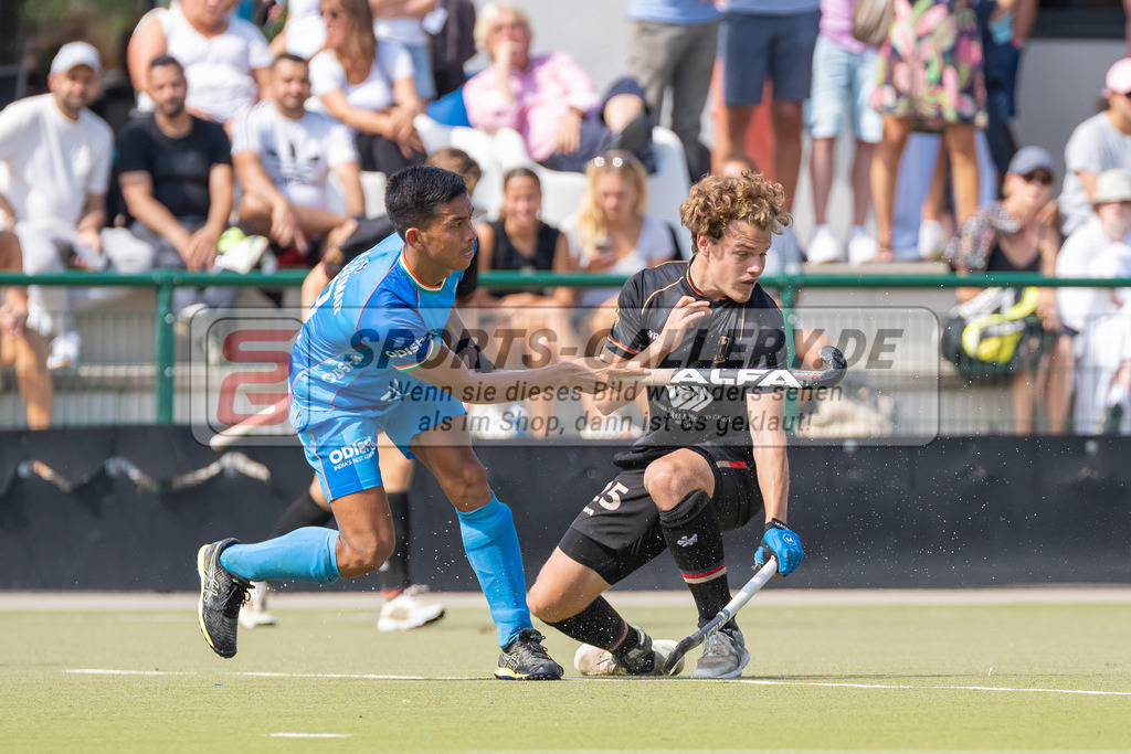 HK_20230822_103773 | 4 Nations Tournament Spiel um Platz 1 ( MU21 ) Indien - Germany am 22.8.2023 DHC Düsseldorf, Düsseldorf ,