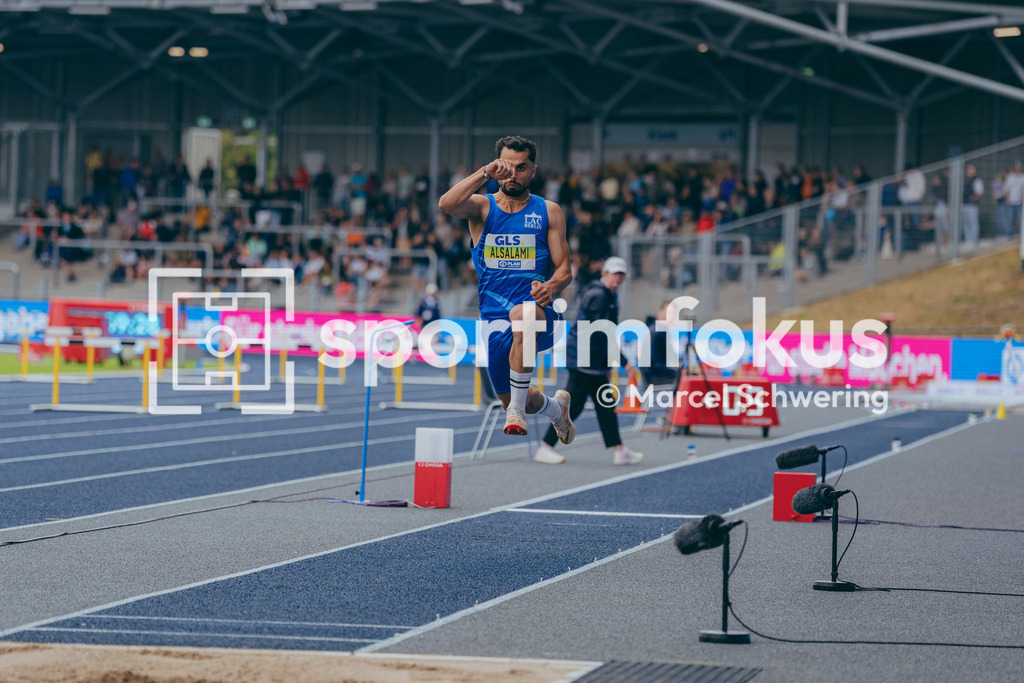 Deutsche Meisterschaften der Frauen und Männer 2026 | Mohammad Amin Alsalami, LAC BERLIN, Dreisprung, Deutsche Meisterschaften der Frauen und Männer 2026, Lohrheidestadion Bochum-Wattenscheid, 26.07.2026. Foto: Marcel Schwering / sportimfokus - Realisiert mit Pictrs.com