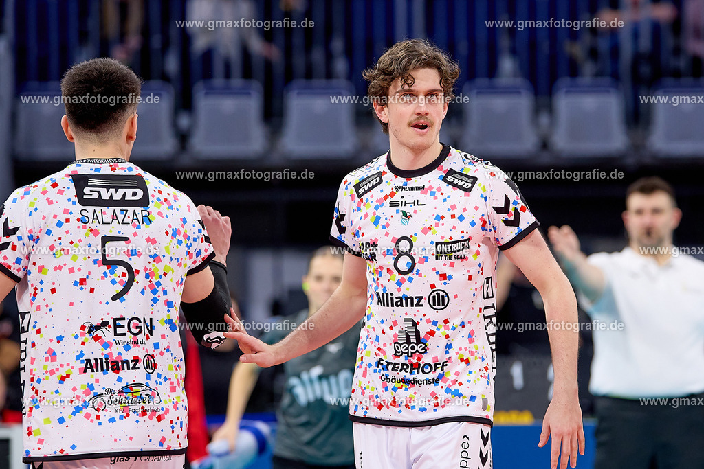 GER, BERLIN RECYCLING Volleys - SWD powervolleys Dueren, Volleyball, DVV-Pokalfinale Maenner 2025, 02.03.25 | GER, BERLIN RECYCLING Volleys - SWD powervolleys Dueren, Volleyball, DVV-Pokalfinale Maenner 2025, 02.03.25Foto: Gerald Oelze-de Stoppany