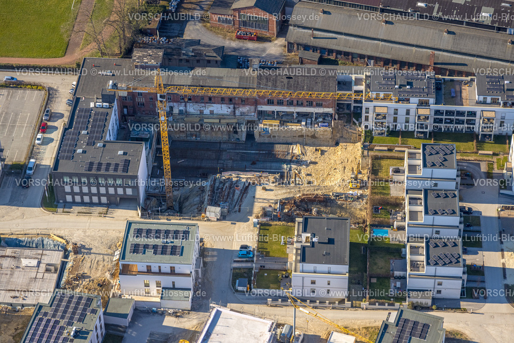 Soest250306696 | Luftbild, Baustelle Merkurhöfe Neubau Wohngebiet Rennekamp, ehemaliges Merkur-Gelände, Soest, Soester Börde, Nordrhein-Westfalen, Deutschland