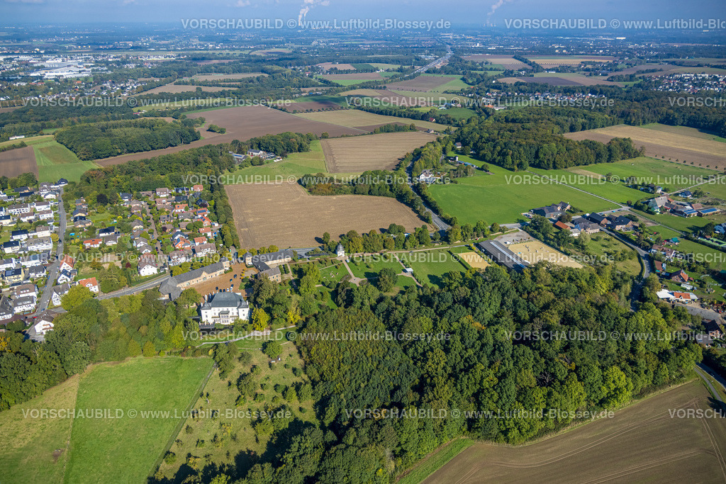 Holzwickede220900826Opherdicke | Luftbild, Wasserschloss Haus Opherdicke, Garten, Opherdicke, Holzwickede, Ruhrgebiet, Nordrhein-Westfalen, Deutschland