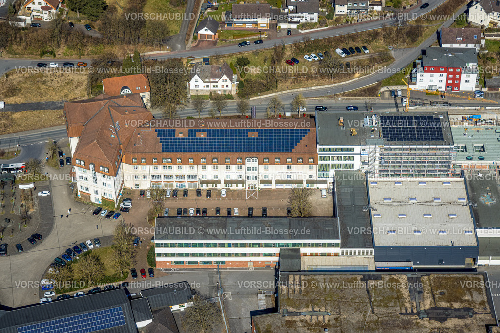 Sundern250304556 | Luftbild, Rathaus Stadtverwaltung, Sundern, Sauerland, Nordrhein-Westfalen, Deutschland