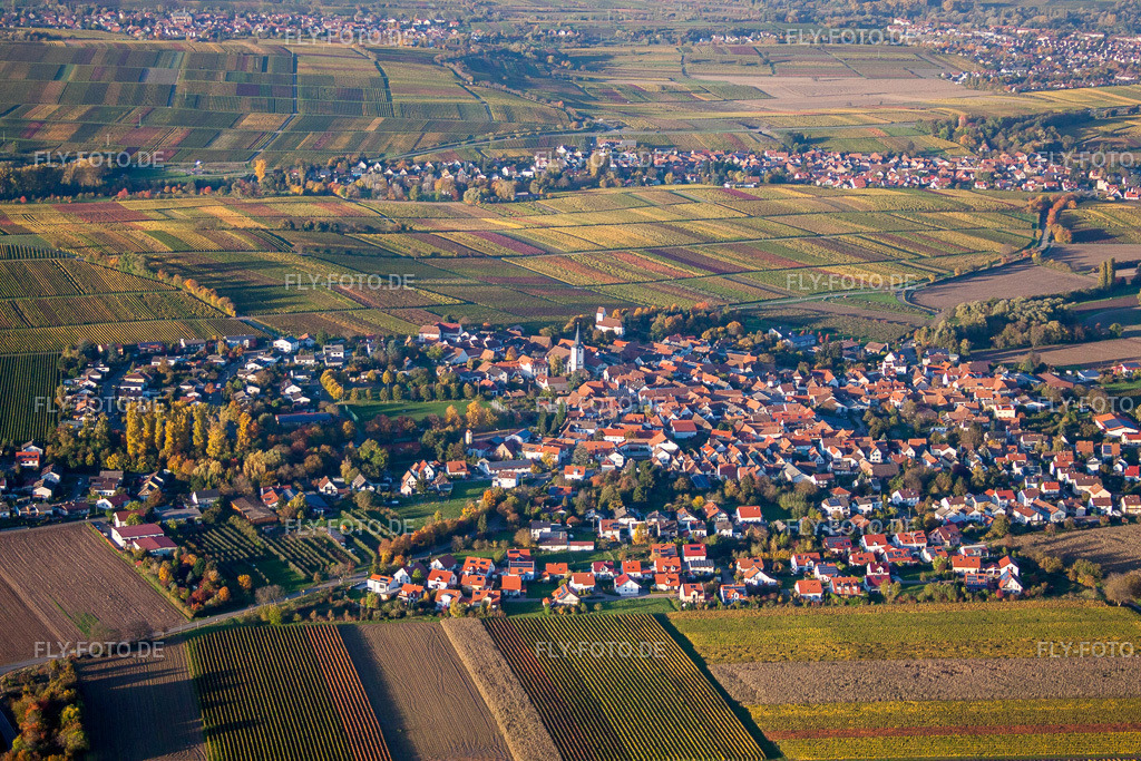 Ortsansicht | Luftbild: Ortsansicht im Ortsteil Mörzheim in Landau im Bundesland Rheinland-Pfalz in Deutschland. Foto: IMG_60589.jpg vom 24.10.2013 durch Werner Riehm/FLY-FOTO.de - Realisiert mit Pictrs.com