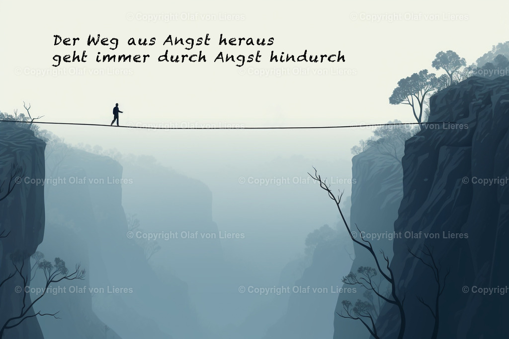 Motivationsbilder Angst überwinden | Ängste überwinden als Wandbild