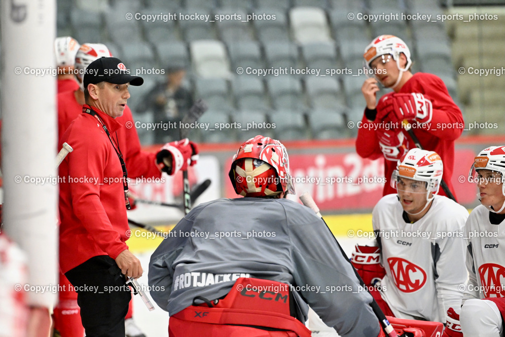 EC KAC Trainingsstart | Kirk Furey Headcoach EC KAC, EC KAC Trainingsstart, EC KAC Trainingsstart am 06.08.2025 in Klagenfurt (Heidi Horten Eishalle ), Austria, (Photo by Bernd Stefan)