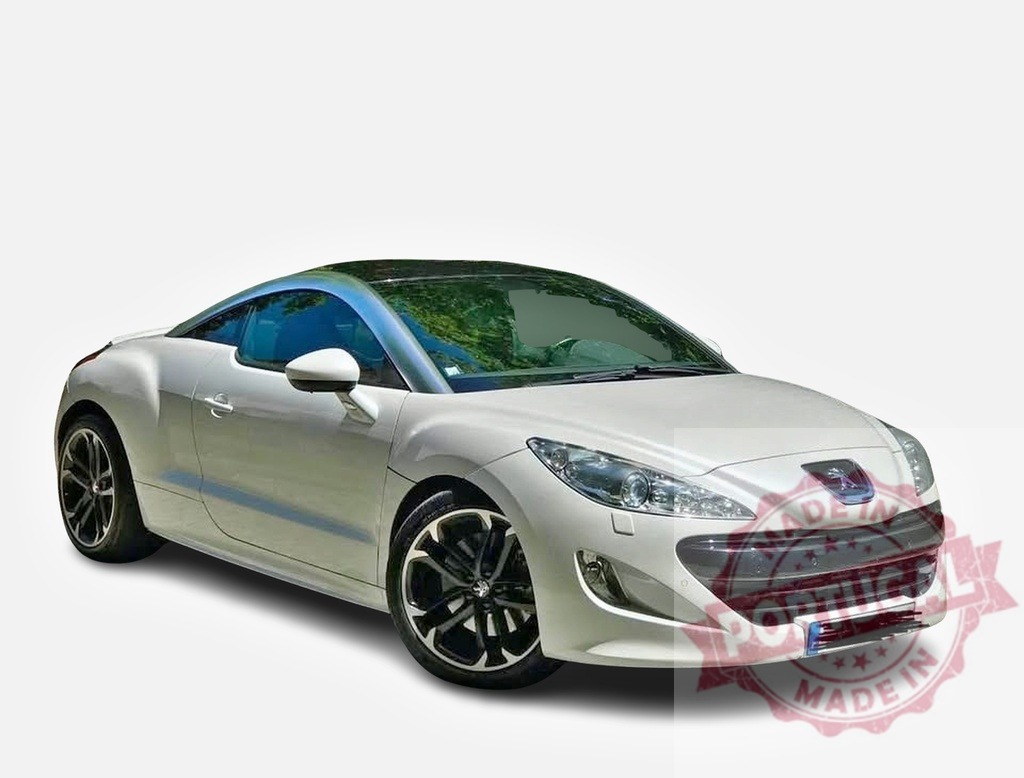 White Peugeot RCZ luxury sports coupe isolated | White Peugeot RCZ sports car presenting modern automotive design - Realisiert mit Pictrs.com