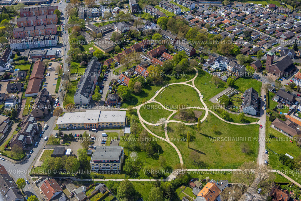 Herne230403369West | Luftbild, Quartierpark Klosterstraße, Holsterhausen, Herne, Ruhrgebiet, Nordrhein-Westfalen, Deutschland