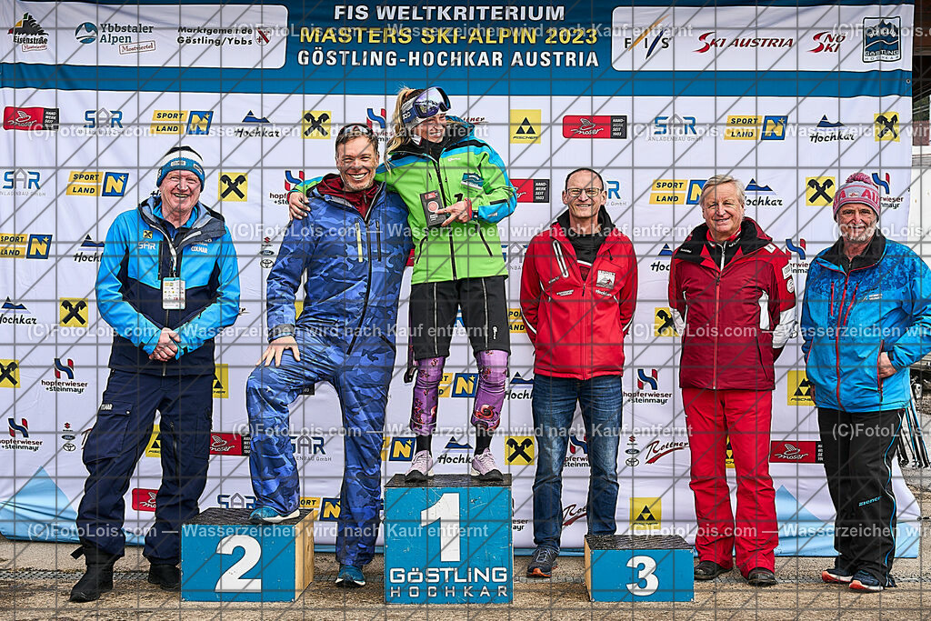 ALP1390_FMC-GS_Kat-C_Siegerehrung | (C)FotoLois.com, Alois Spandl, FIS Masters Cup Ski Alpin 2023 Hochkar, GiantSlalom-Kategorie A-B-C, Fr 24. März 2023.