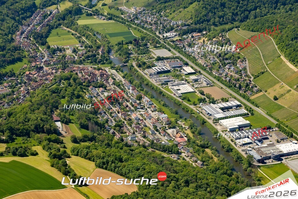 Luftaufnahme  Neu Wülfingen Kocher  Forchtenberg Das Luftbild wurde 2025 vom UL-Flugzeug heraus erstellt ( keine Drohne ) - Hochauflösende Luftaufnahme -Nicht vergleichbar mit Google Maps oder Satelittenbilder- Die Geschenkidee !Mit Lizenz und Bildrechte bestellbar