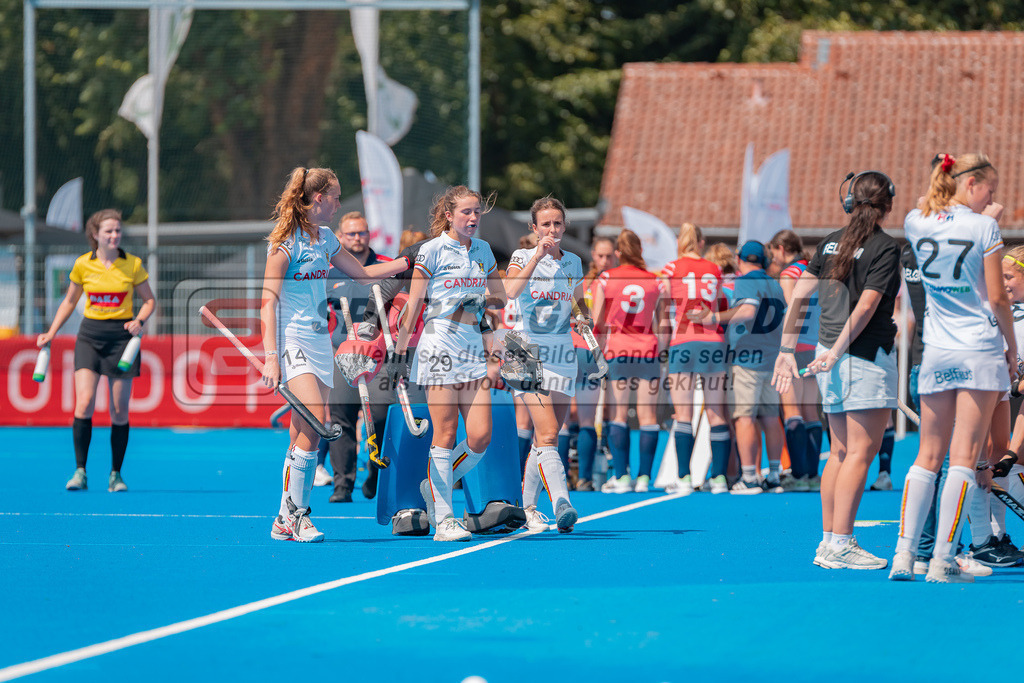 HK_20230715_102615 | Euro Hockey WU18 SF1 Belgium vs England Championship Girls &amp; Boys am 15.7.2023 CHTC , Krefeld ,