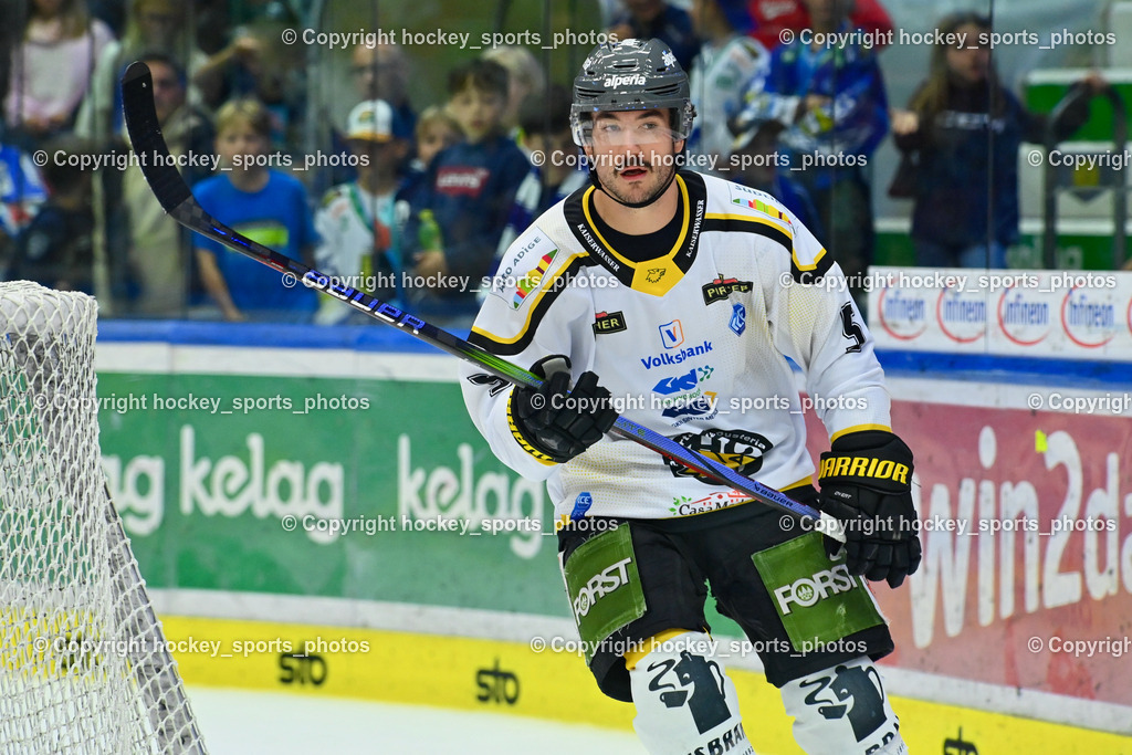 EC IDM Wärmepumpen VSV vs. HC Pustertal 8.10.2023 | #5 MESSNER Joel HC Pustertal, EC IDM Wärmepumpen VSV vs. HC Pustertal 8.10.2023, EC IDM Wärmepumpen VSV vs. HC Pustertal am 08.10.2023 in Villach (Stadthalle Villach), Austria, (Photo by Bernd Stefan)
