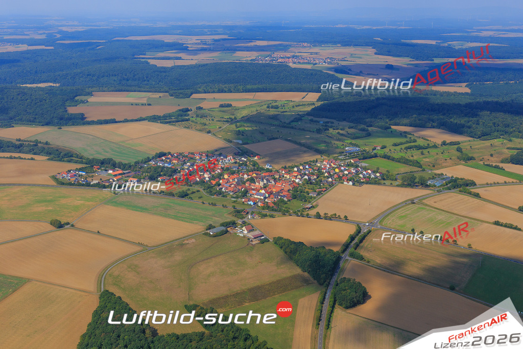 Luftbild von Loeffelsterz Schonungen - Luftaufnahme wurde 2015 von https://frankenair.de mittels Flugzeug (keine Drohne) erstellt - die Geschenkidee