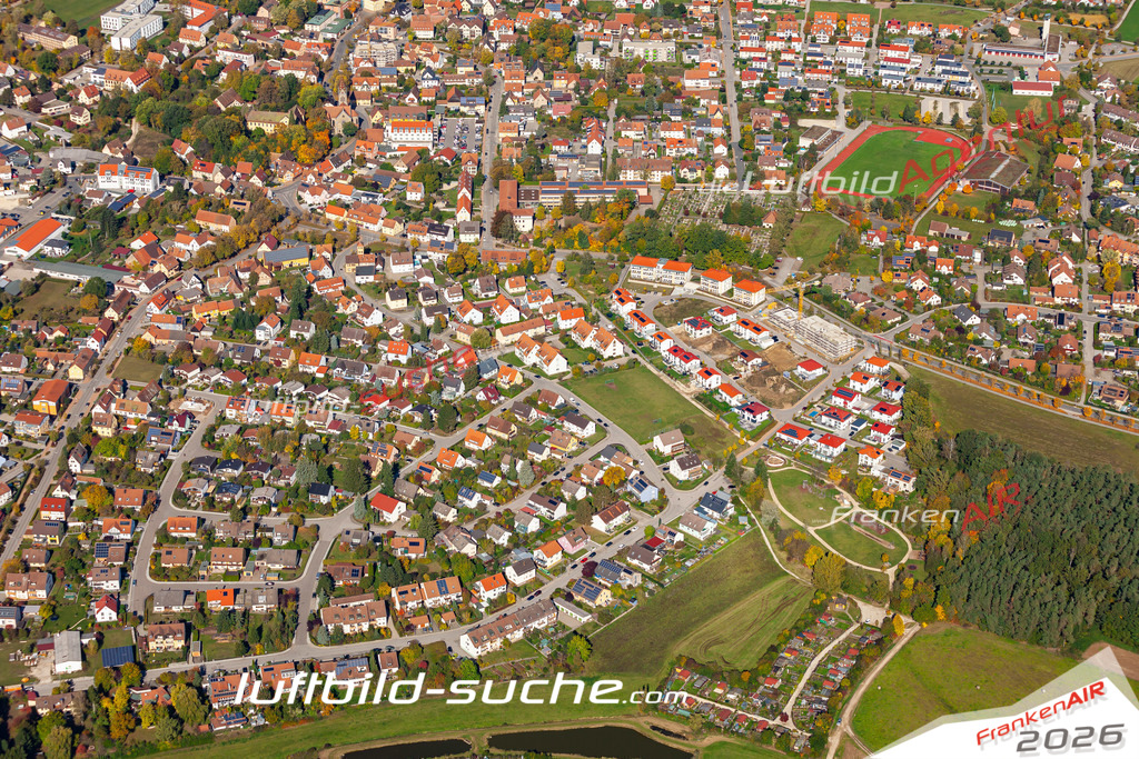 aktuelles Luftbild von  Neuendettelsau - Luftaufnahme wurde 2019 von https://frankenair.de mittels Flugzeug (keine Drohne) erstellt.