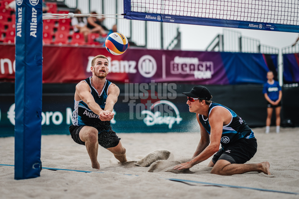 Beachvolleyball | Männer | Allianz German Beach Tour 2024 | Tourstop Kühlungsborn 2 | 15.08.2024 | v.l. Luis Henrichs und Yannik Ahr