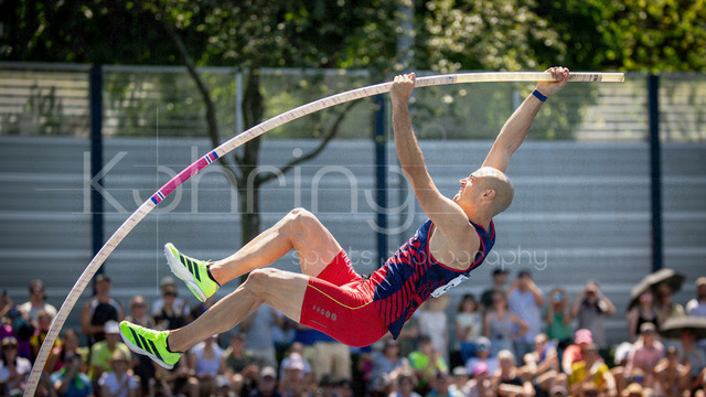 Multisport Event; Ratingen, 28.06.2026 | RATINGEN, GERMANY - JUNE 28, 2026 : Dario Dester (ITA / Italy) competing in the decathlon’s pole vault during the Multisport Event at Stadion Ratingen on June 28, 2026 in Ratingen, Germany.