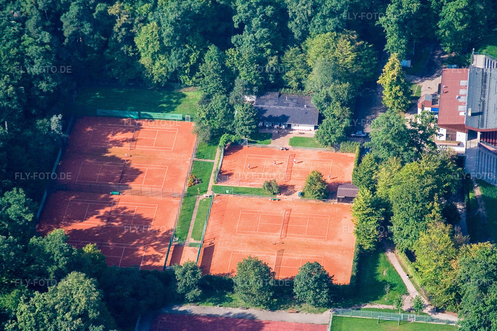 Luftbild: Tennisplatz des TC Kandel in Kandel im Bundesland Rheinland-Pfalz in Deutschland. Foto: IMG_3669.jpg vom 07.09.2006 durch Werner Riehm/FLY-FOTO.de