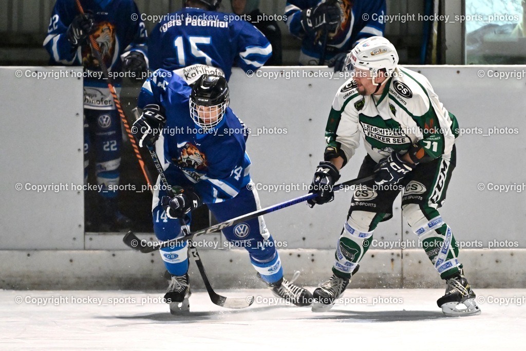 EC Ice Tigers Paternion vs. DSG Ledenitzen Faakersee 14.1.2024 | #14 Tschurnig Daniel, #21 Moser Sandro