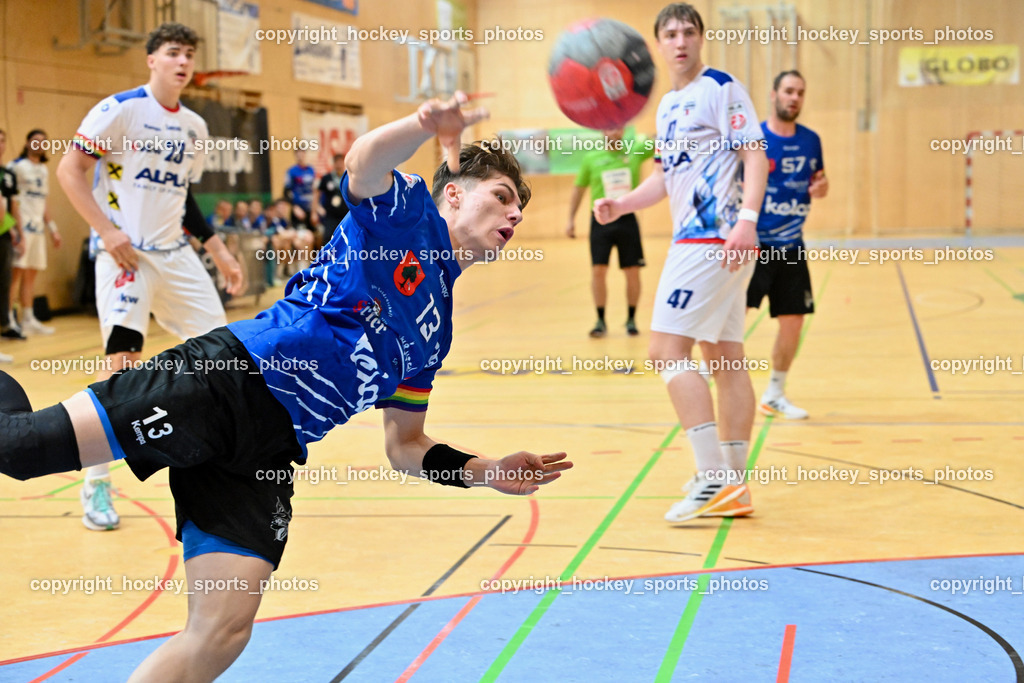 SC Ferlach vs. ALPA HC Hard | #13 Rakipov Smakaj Ali SC Ferlach, SC Ferlach vs. ALPA HC Hard, SC Ferlach vs. ALPA HC Hard am 30.04.2024 in Ferlach (Ballspielhalle Ferlach), Austria, (Photo by Bernd Stefan)
