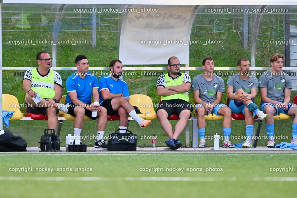 SV Spittal vs. SVG Bleiburg | Spielerbank SVG Bleiburg, Hedcoach SVG Bleiburg Christian Trappitsch, SV Spittal vs. SVG Bleiburg, SV Spittal vs. SVG Bleiburg am 14.08.2024 in Spittal an der Drau (Goldeck Stadion), Austria, (Photo by Bernd Stefan)
