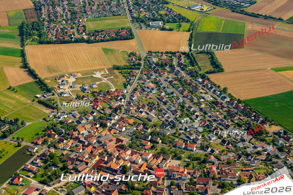 Das Luftbild zeigt : Eltingshausen Oerlenbach - Die Luftaufnahme wurde 2024 vom UL-Flugzeug aus erstellt ( keine Drohne ) - Hochauflösende Luftaufnahme - Für grossformatige Ausdrucke geeignet. Die Geschenkidee !Mit Lizenz und Bildrechte bestellbar