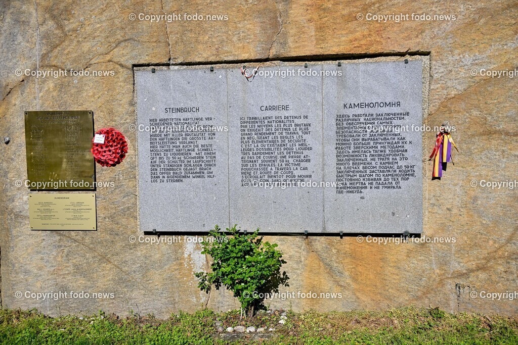 Mauthausen_ KZ Gedenkstaette_ Konzentrationslager_ 07.05.2025-11 | 07.05.2025, Mauthausen, AUT, Konzentrationslager Memorial, Themenbild, im Bild KZ Gedenkstaette Mauthausen Memorial, Todesstiege, Stiege, Treppe, Steintreppe, Steinbruch, Erinnerungskultur, Erinnerungsort, Frieden, Historischer Ort, Holocaust, Kulturdenkmal, Mahnmal, Menschenrechte, Monumente, NS-Zeit, Nationalsozialismus, Zwangsarbeit, Geschichte