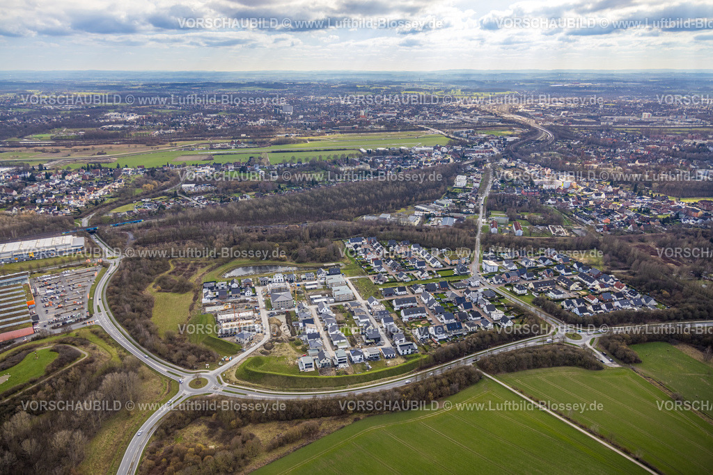 Hamm230215054 | Luftbild, Baustelle mit Neubaugebiet Heimshof Ost am Sachsenring, Stadtbezirk Heessen, Hamm, Ruhrgebiet, Nordrhein-Westfalen, Deutschland