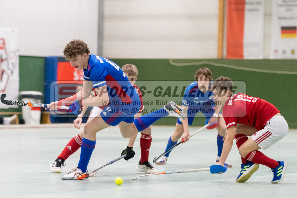 SFE_20230305_0030 | Deutsche Meisterschaft Männliche U16 Halle 2023 am 05.03.2023 in Köln (KTHC Stadion Rot-Weiss Köln Tennis and Hockey Club), Photo: Stephan Fehrmann 2022 (Sports-Gallery)