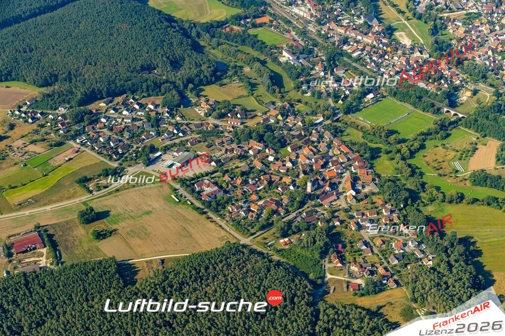 Das Luftbild zeigt : Petersgmünd Georgensgmünd - Die Luftaufnahme wurde 2024 vom UL-Flugzeug aus erstellt ( keine Drohne ) - Hochauflösende Luftaufnahme - Für grossformatige Ausdrucke geeignet. Die Geschenkidee !Mit Lizenz und Bildrechte bestellbar