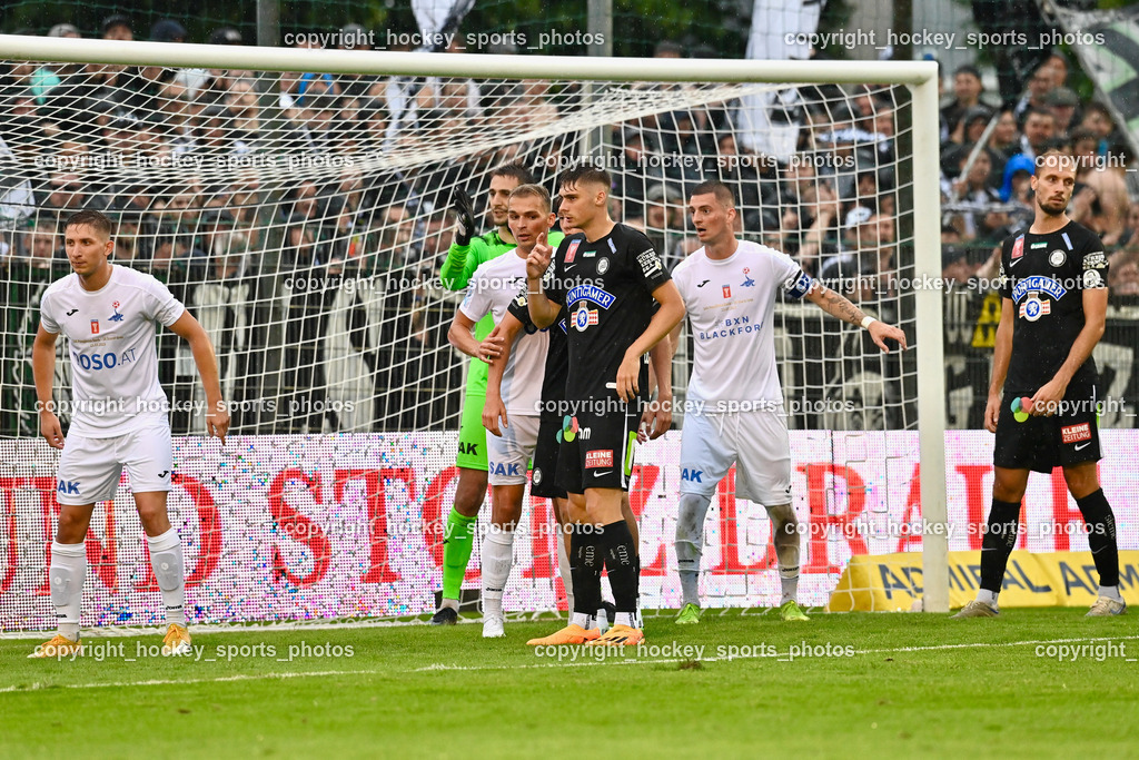 SAK vs. SK Sturm 22.7.2023 | #9 Szymon Wlodarczyk, #4 Jon Gorenc Stankovic, #24 Zoran Vukovic, #13 Fabian Griesebner, #9 Izidor Erazem Kamsek