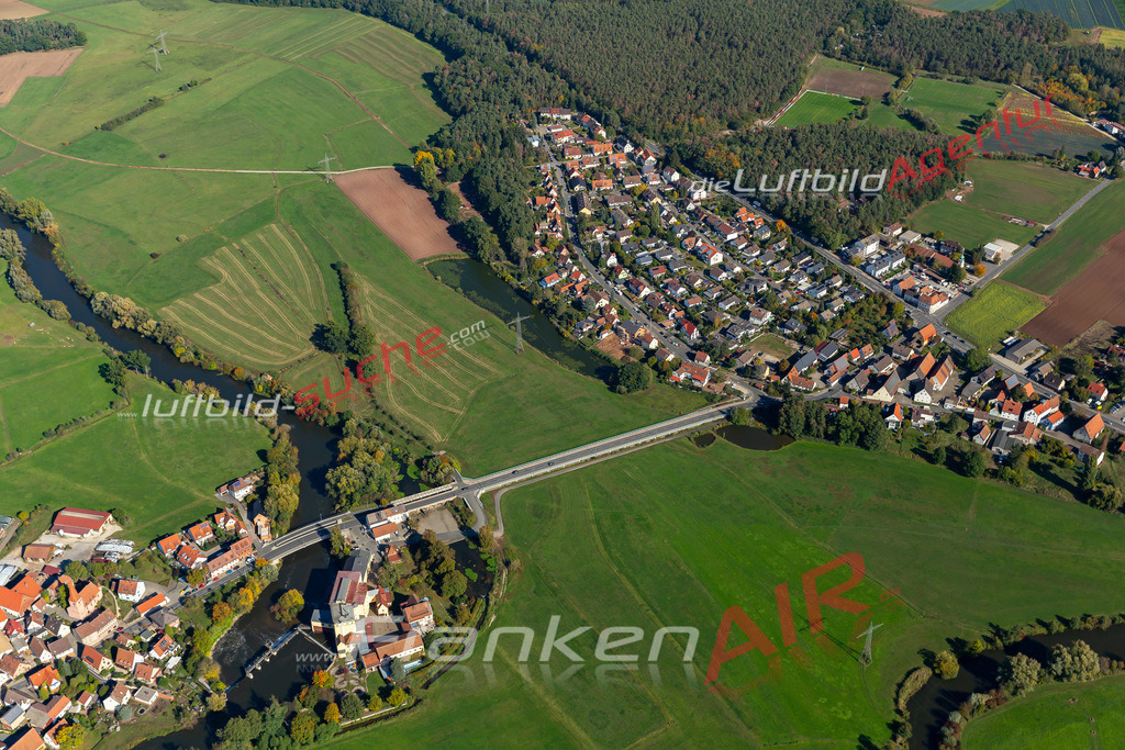 aktuelles Luftbild von  Mannhof - Luftaufnahme wurde 2019 von https://frankenair.de mittels Flugzeug (keine Drohne) erstellt.