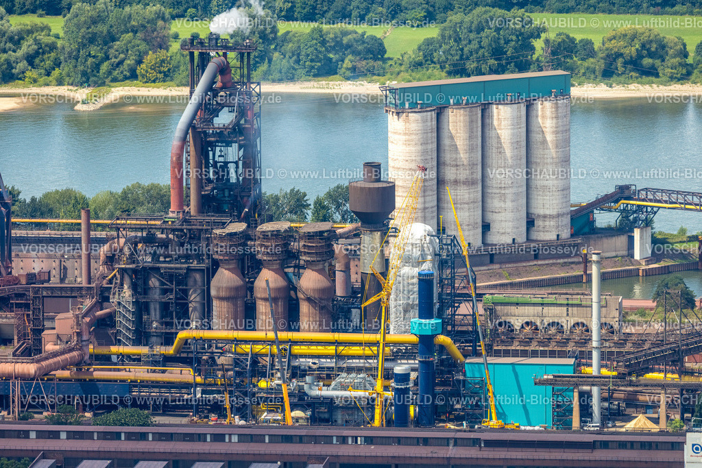 Duisburg250704349Sued | Luftbild, Hüttenwerke Krupp Mannesmann HKM mit HKM Hochofen, Teilansicht, Hüttenheim, Duisburg, Ruhrgebiet, Nordrhein-Westfalen, Deutschland