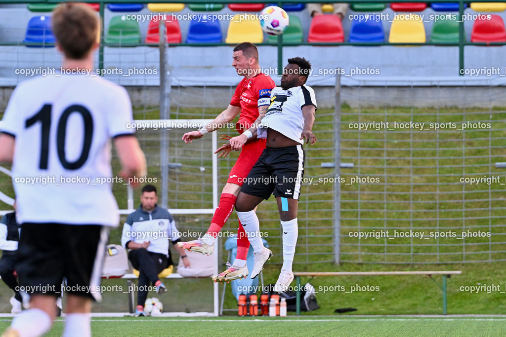 SV Spittal vs. SAK | #24 Zoran Vukovic SAK, #8 Rashidi Mohamed Udikaluka SV Spittal, SV Spittal vs. SAK, SV Spittal vs. SAK am 24.05.2024 in Spittal an der Drau (Goldeck Stadion), Austria, (Photo by Bernd Stefan)