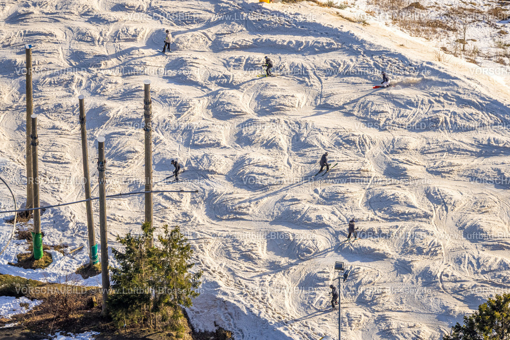 Winterberg260105069 | Luftbild, Buckelpiste Skipiste mit Bodenwellen für Freestyle-Skiing, Winterberg, Sauerland, Nordrhein-Westfalen, Deutschland
