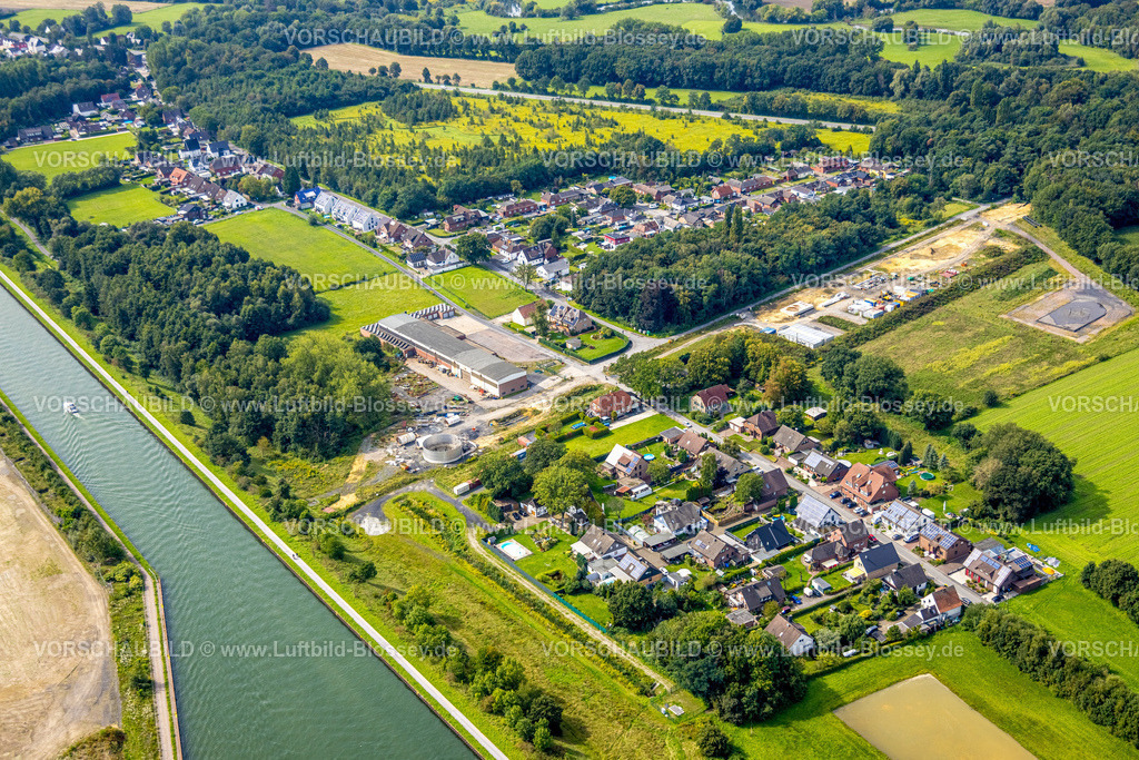 Bergkamen230902222 | Luftbild, Wohnsiedlung Königslandwehr am Datteln-Hamm-Kanal, Oberaden, Bergkamen, Ruhrgebiet, Nordrhein-Westfalen, Deutschland