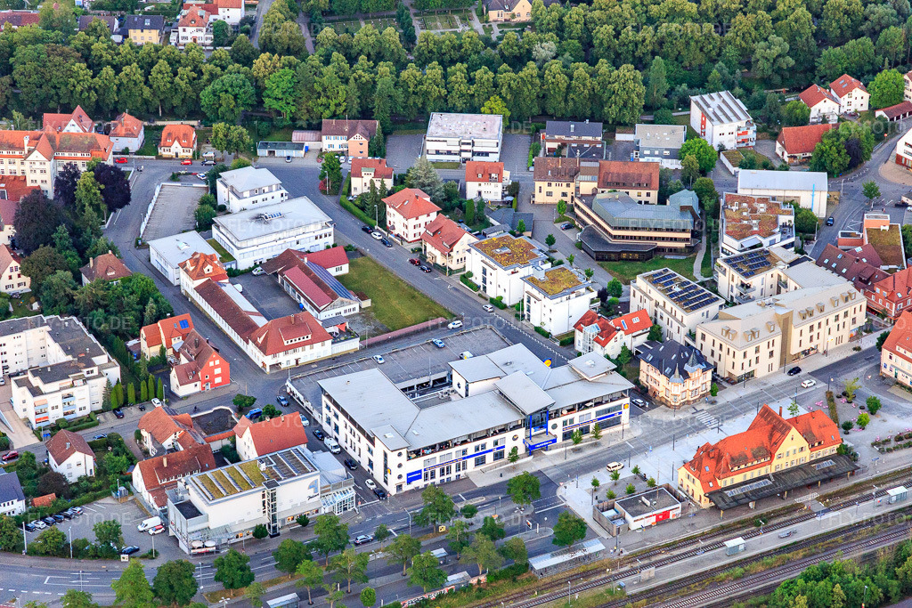 Luftbild: Gewerbegebiet Bahnhofstraße mit Klaiber Gmbh & Co. Kg in Balingen im Bundesland Baden-Württemberg in Deutschland. Foto: IMG_148656.jpg vom 25.06.2025 durch Werner Riehm/FLY-FOTO.deWWW.EURONICS.DE