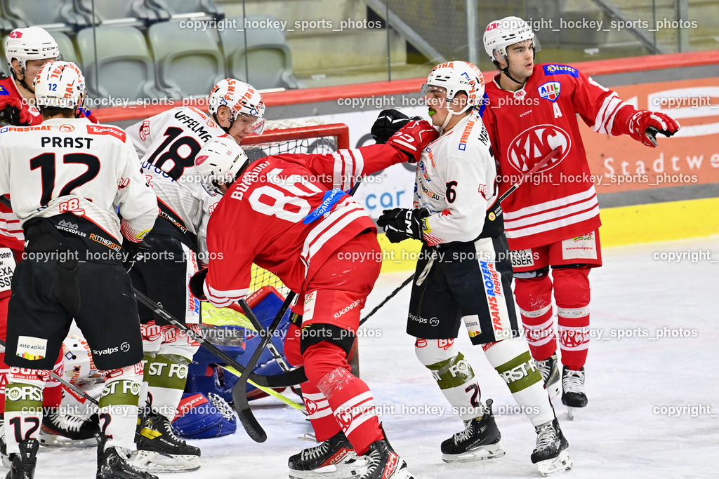 EC KAC Future Team vs. Rittner Buam 16.11.202 | #12 Prast Jakob, #18 Uffelmann Hannes, #26 Marzolini Marco, #86 Burgar Nejc, #84 Slivnik Luc