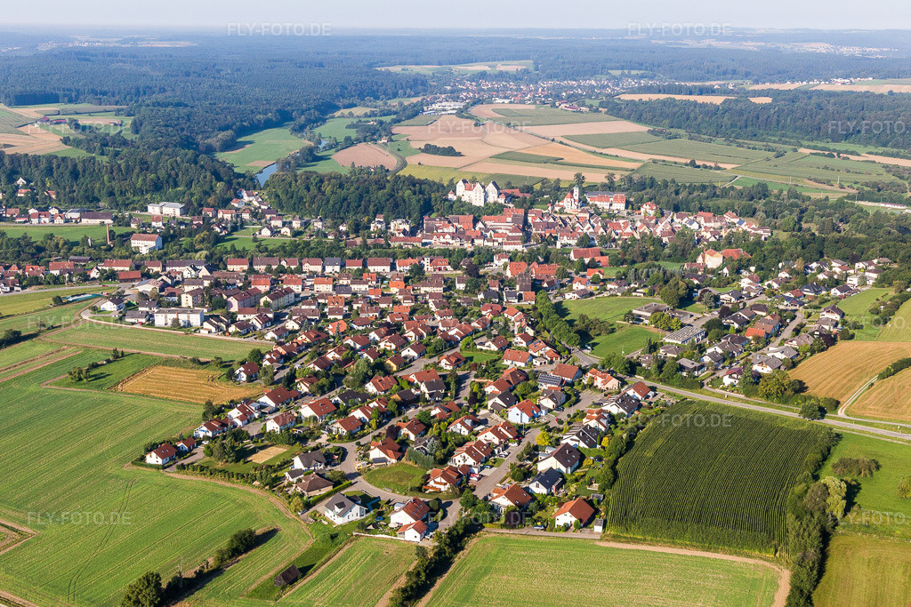 Luftbild: Schloß Scheer in Scheer im Bundesland Baden-Württemberg in Deutschland. Foto: IMG_094158.jpg vom 27.08.2016 durch Werner Riehm/FLY-FOTO.de