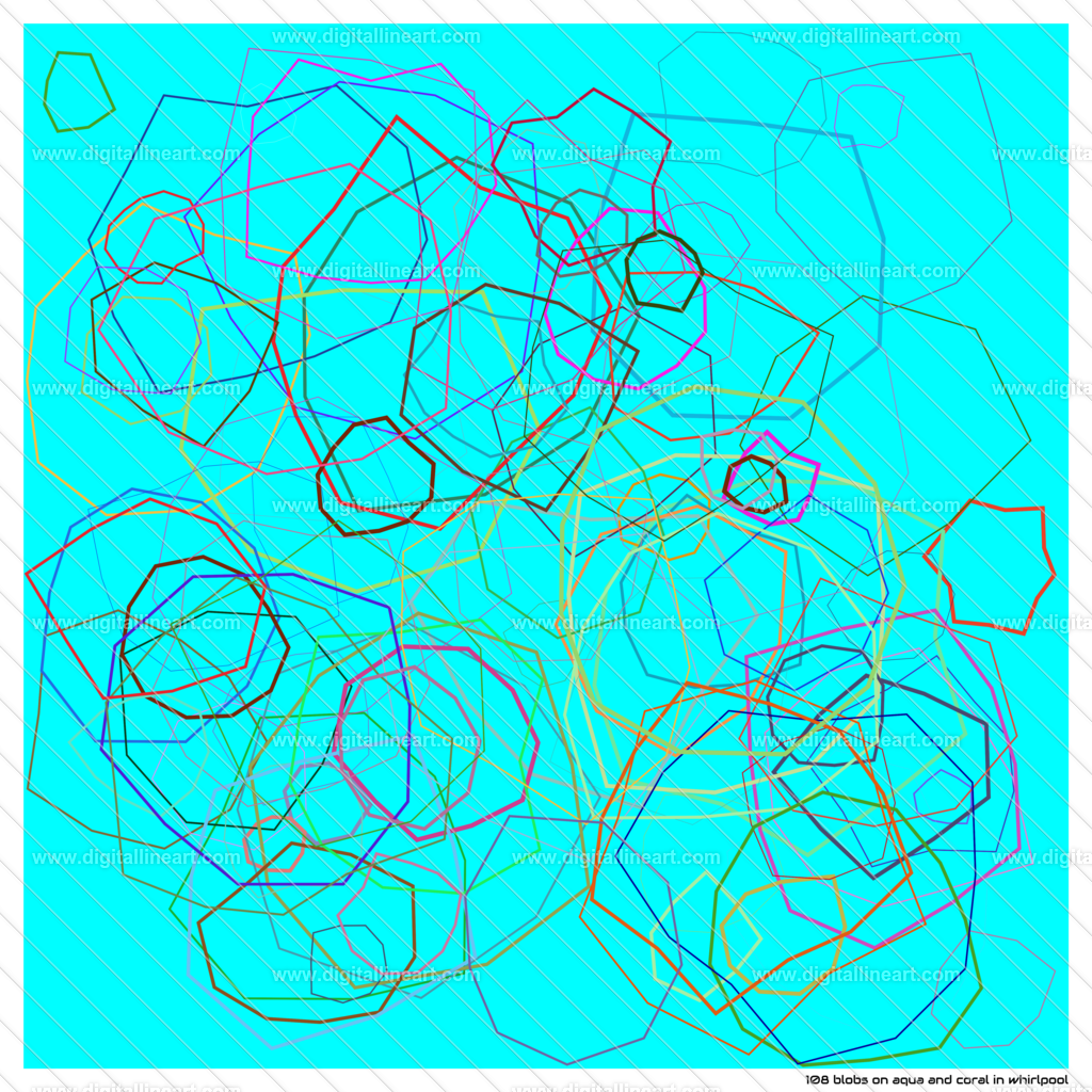 108-blobs-aqua-and-coral-in-whirlpool | digitallineart - Realisiert mit Pictrs.com