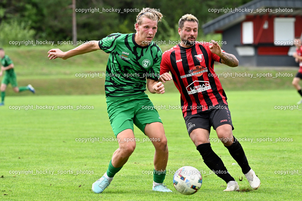 ATUS Nötsch vs. SC Landskron | #10 Jonas Steinwender SC Landskron, #91 Christian Lussnig ATUS Nötsch, ATUS Nötsch vs. SC Landskron, ATUS Nötsch vs. SC Landskron am 26.07.2025 in Nötsch (Dobratsch Arena), Austria, (Photo by Bernd Stefan)