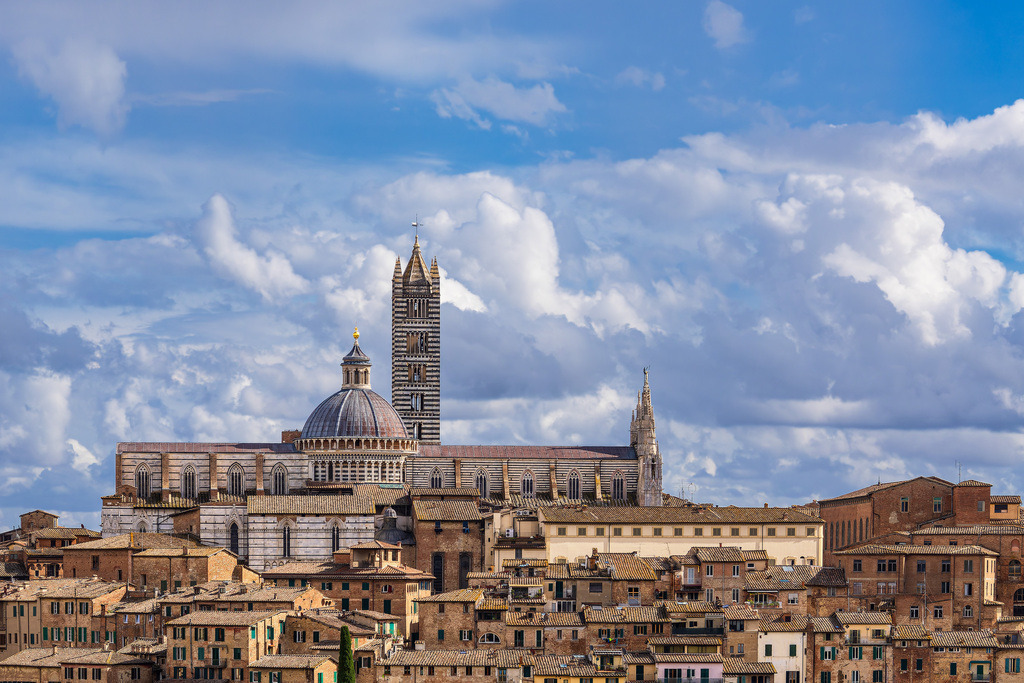 Blick über die Altstadt von Siena in Italien | Blick über die Altstadt von Siena in Italien.