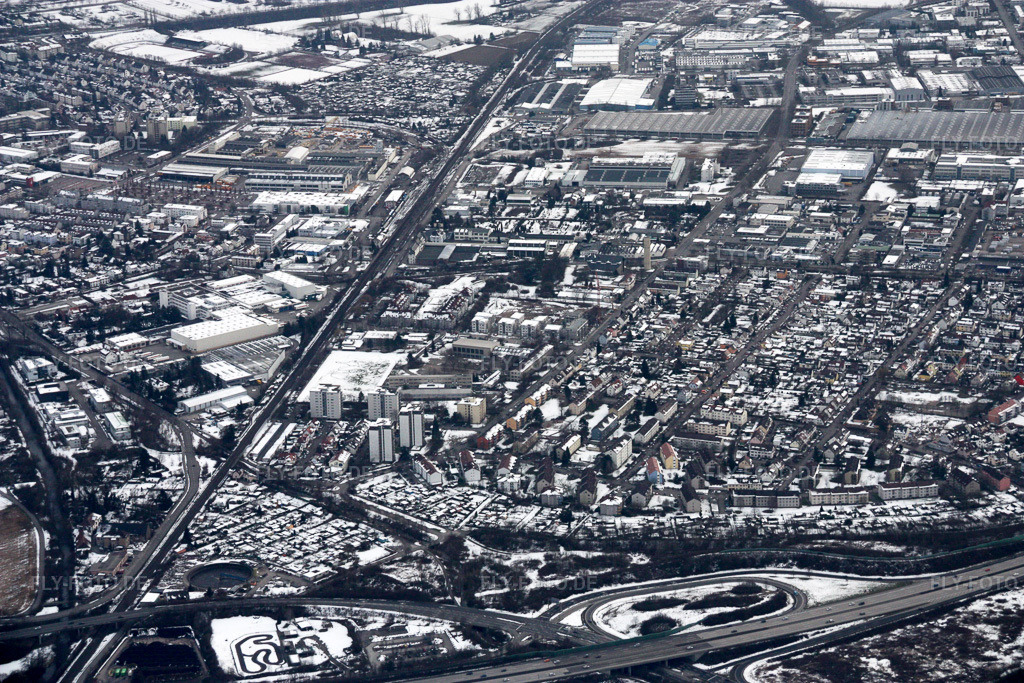 Luftbild: Ettlingen. West in Ettlingen im Bundesland Baden-Württemberg in Deutschland. Foto: IMG_16991.jpg vom 15.02.2009 durch Werner Riehm/FLY-FOTO.de