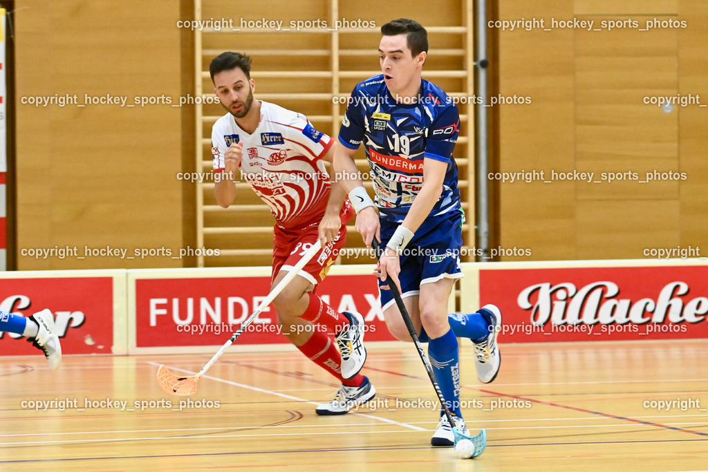 VSV Unihockey vs. KAC Floorball 4.2.2023 | #19 Philipp Seiser, #39 Max Olsacher