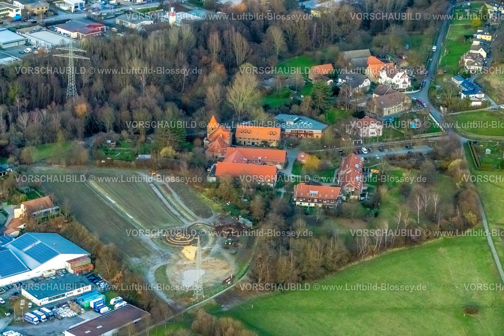 Witten230102374 | Luftbild, Christopherus-Hof, Wohn- und Lebensgemeinschaft, Baustelle Modellprojekt Kräutergarten, Annen, Witten, Ruhrgebiet, Nordrhein-Westfalen, Deutschland