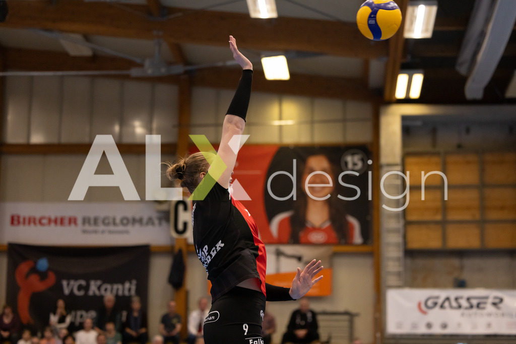 Volleyball I Frauen I Saison 2025-2026 I Volleyball NLA | Women I 1/2 Finals I  VC Kanti Schaffhausen - Sm'Aesch Pfeffingen I 07.03.2026 | 9 Jordan Lockwood (USA) (VC Kanti Schaffhausen) – Diagonal - Realisiert mit Pictrs.com