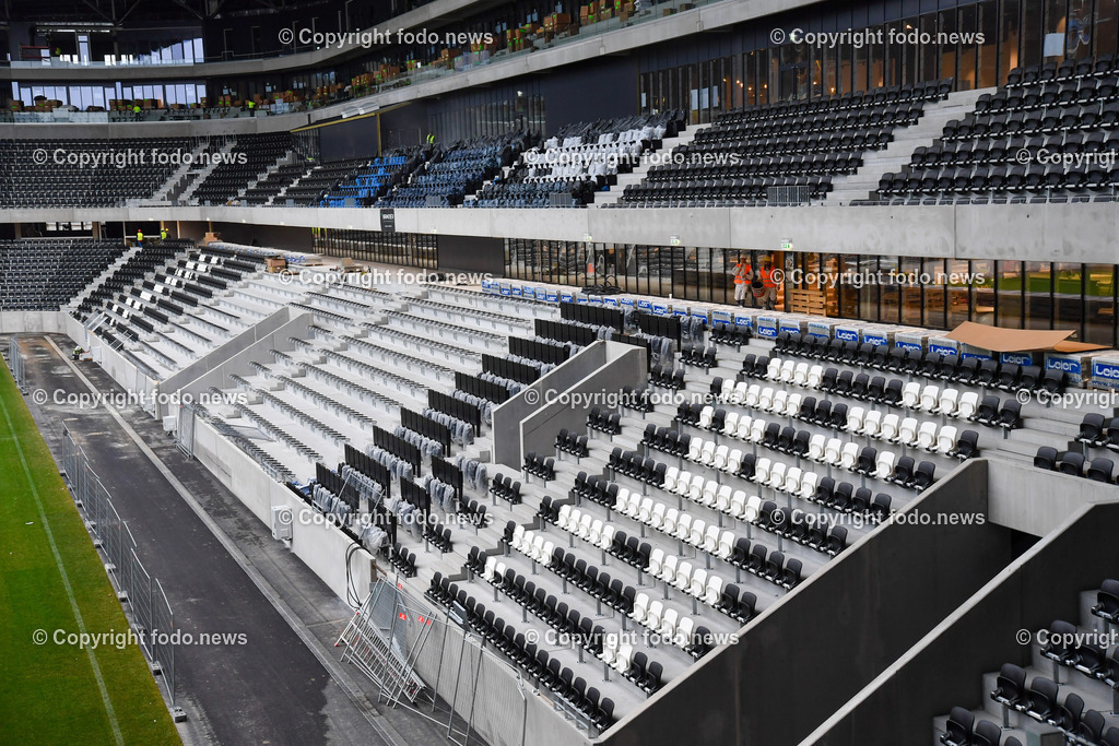 Raiffeisen Arena Linz_ Stadion_ Siegmund Gruber_ Praesident Lask Linz 31.01.2023-19 | 31.01.2023, Raiffeisenarena Linz, AUT, im Bild Raiffeisen Arena Linz, Bestuhlung
