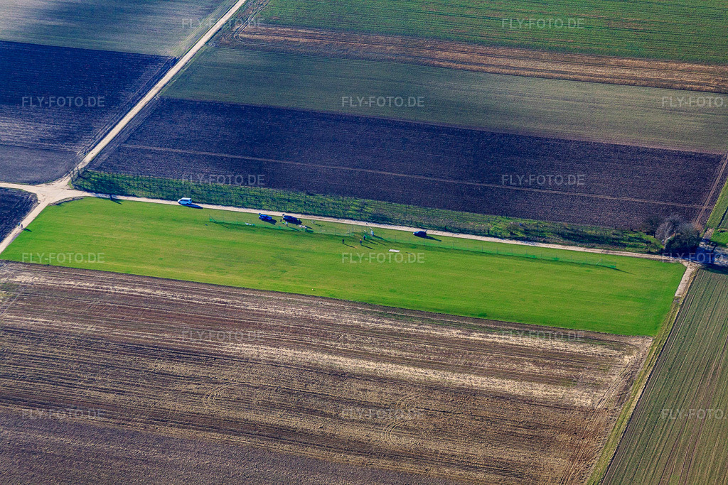 Luftbild: Modellflugplatz des FMC Offenbach e. V. in Offenbach an der Queich im Bundesland Rheinland-Pfalz in Deutschland. Foto: IMG_37012.jpg vom 16.01.2011 durch Werner Riehm/FLY-FOTO.deFMC-Offenbach