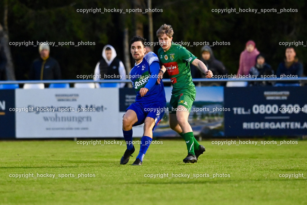 Dellach Gail vs. Rapid Lienz | #44 Daniel Gratzer Dellach Gail, #17 Peter Fleissner Rapid Lienz, Dellach Gail vs. Rapid Lienz, Dellach Gail vs. Rapid Lienz am 26.04.2024 in Dellach (Sportplatz Dellach Gail), Austria, (Photo by Bernd Stefan)