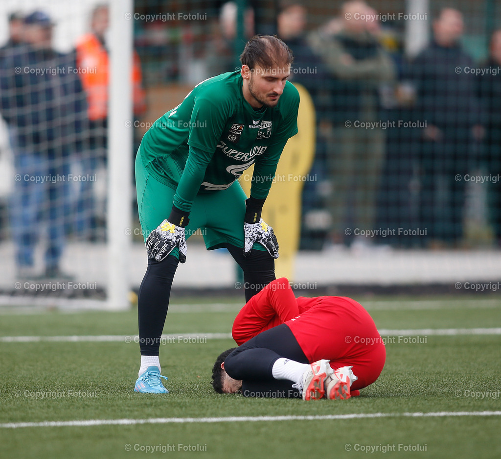 A_LUI_100224_25 | SPORT,FUSSBALL,TESTSPIEL ASKOE OEDT-SPG LASK AMATUERE 10.02.2024 IM BILD:TORHUETER LUKAS KITZMUELLER UND BUENYAMIN KARATAS  (BEIDE OEDT) FOTO:FOTOLUI
